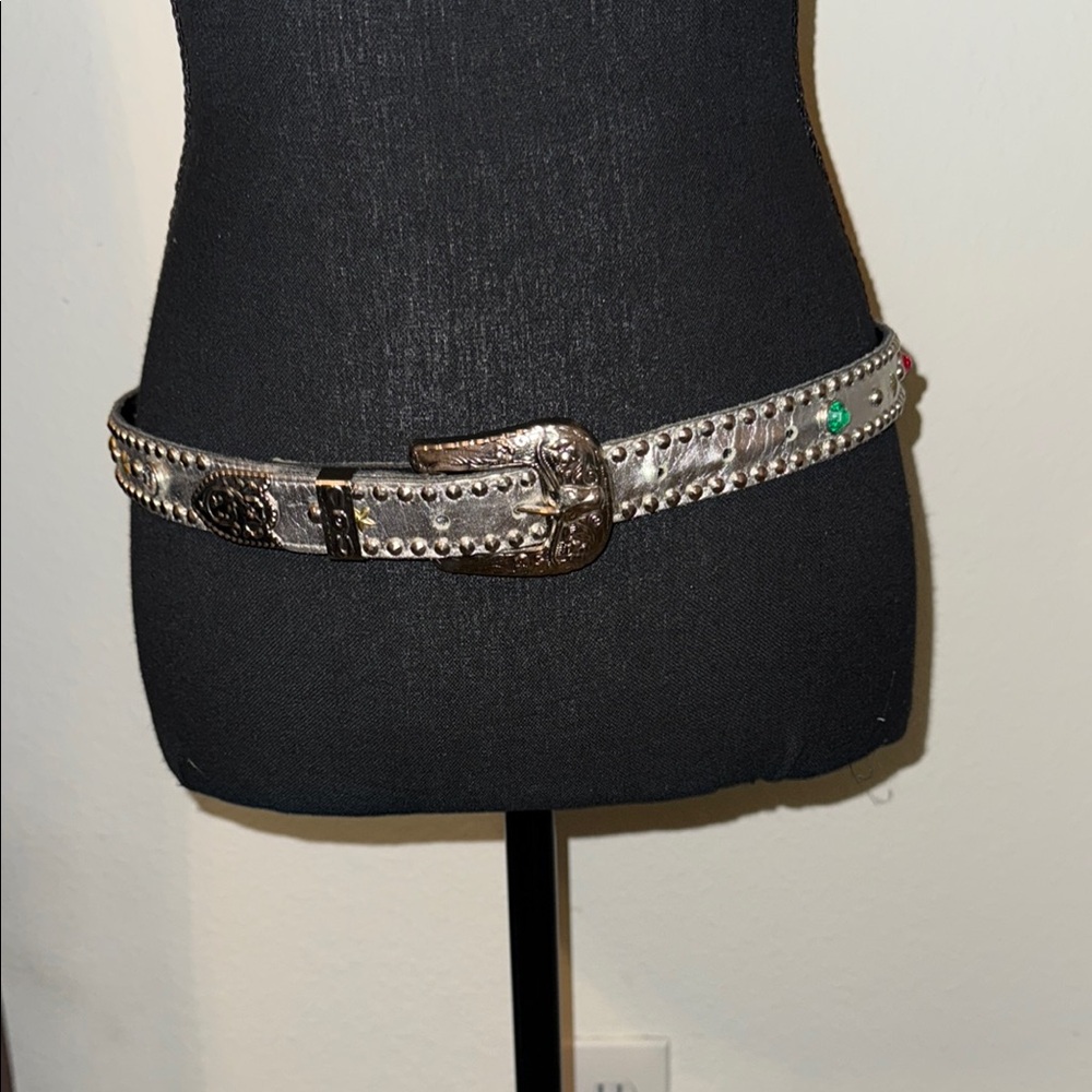True Blondes Silver Studded Women's Belt